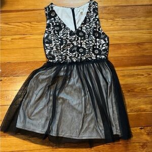 Black and cream colored Lace Dress